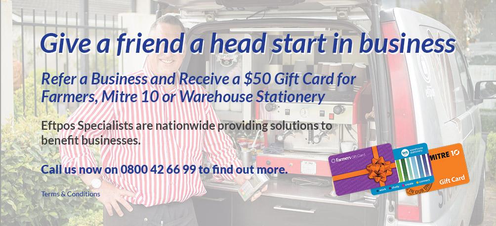 Give a friend a head start in business and receive a $50 gift card